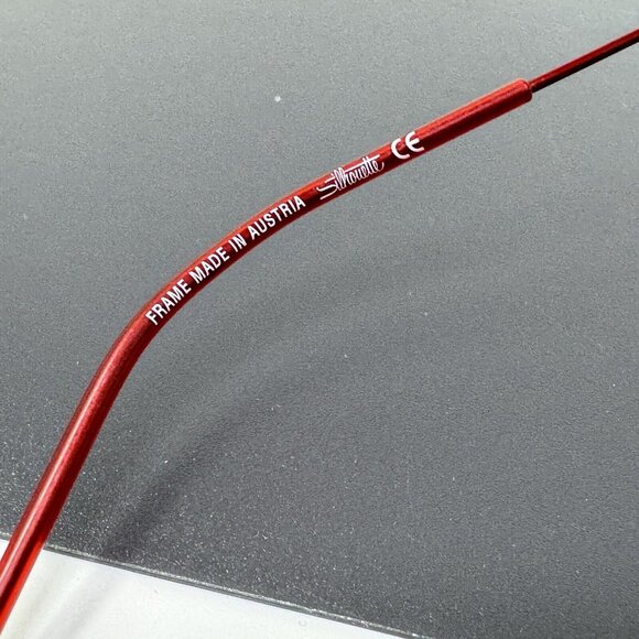 Silhouette 7534 40 6079 Titanium Red Rimless Eyeglasses Frames 17 135 Austria main image 15